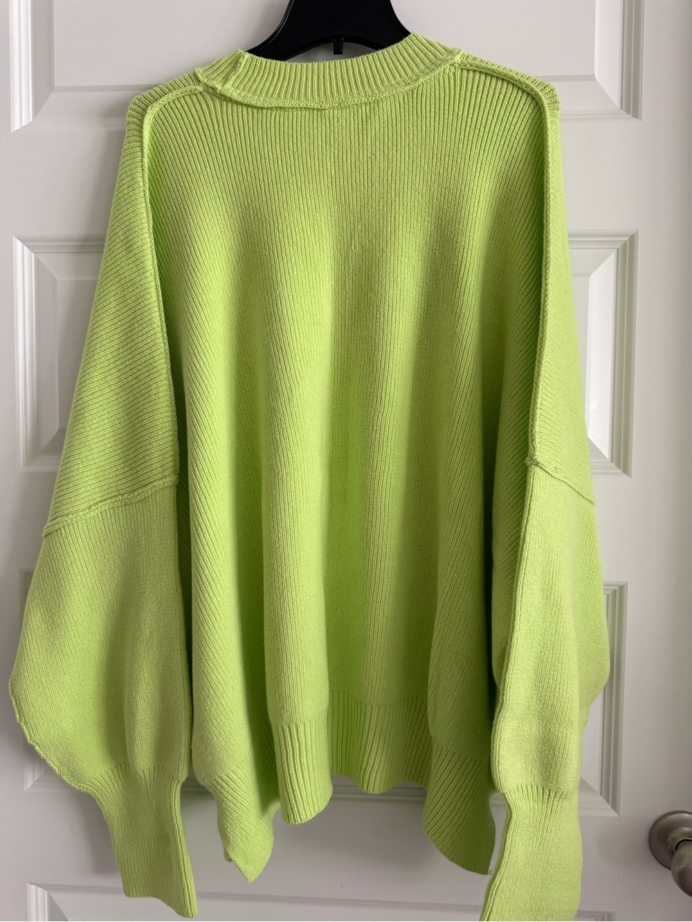 Free People Neon Lime Ribbed Crewneck Sweater - Picture 8 of 8
